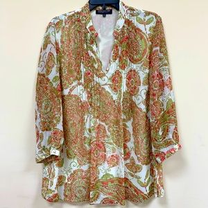 Gorgeous Jones NY paisley tunic